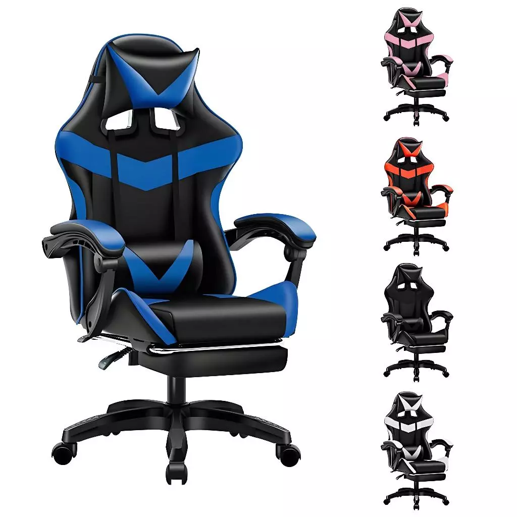 Cadeira de jogo profissional Ergonomia Altura ajustável Cadeira de esportes eletrônicos F19