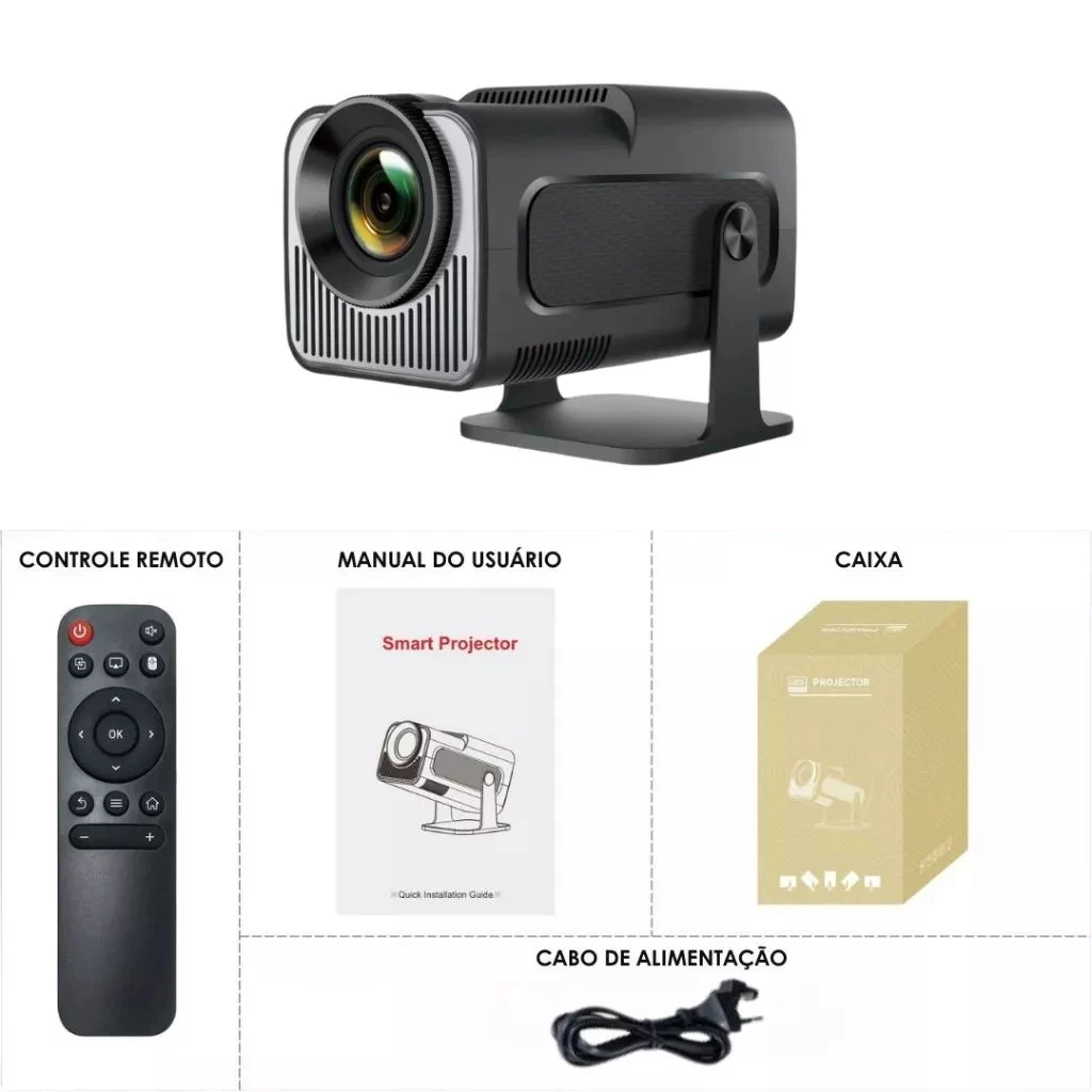 Projetor Smart HY320/HY300 Android Full HD 1920x1080 Bluetooth Wi-fi